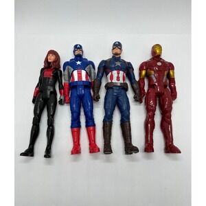 Marvel Captain America, Iron Man & Black Widow Action Figures Lot